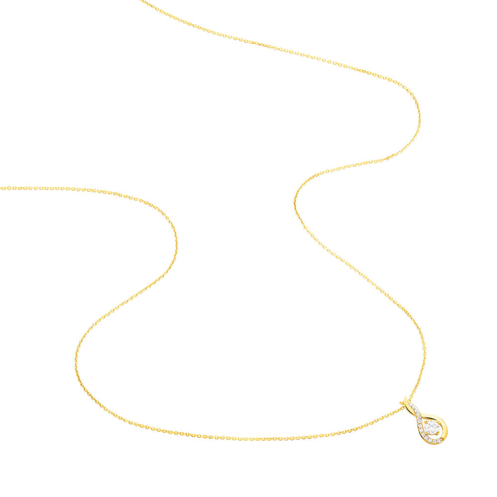 Collier Evana Or Jaune Oxyde De Zirconium - Colliers avec pierres Femme | Marc Orian