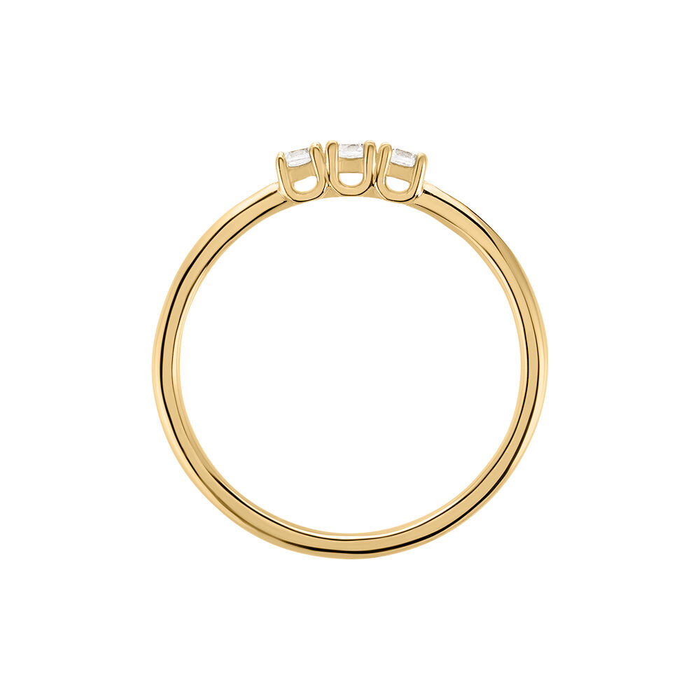 Bague Plaqué Or Jaune Shalice Oxydes De Zirconium - Bagues fiançailles Femme | Marc Orian