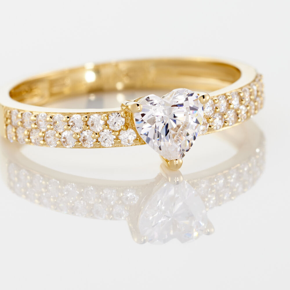 Bague Monelle Or Jaune Oxyde De Zirconium - Solitaires Femme | Marc Orian