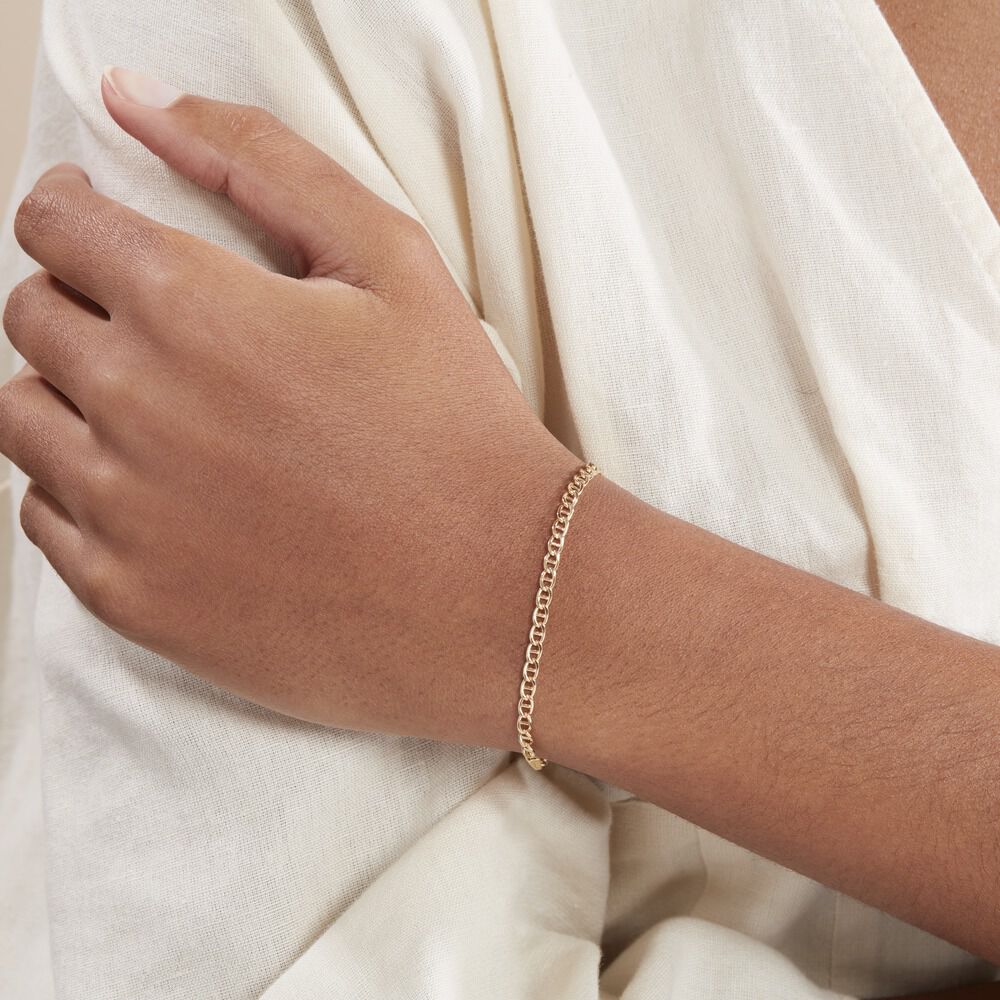 Bracelet Or Jaune Capucin Maille Marine - Bracelets mailles Femme | Marc Orian