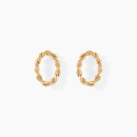 Boucles D'Oreilles Puces Lou Plaqu&eacute; Or Jaune - Puces Femme | Marc Orian