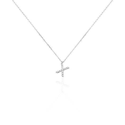 Collier Oran Or Blanc Diamant - Colliers avec pierres Femme | Marc Orian