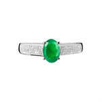 Bague Crista Or Blanc Emeraude Et Diamant - Bagues vintage Femme | Marc Orian