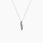 Collier Courbes Or Blanc Diamant - Colliers avec pierres Femme | Marc Orian