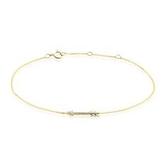 Bracelet Or Jaune Colomban Oxydes De Zirconium - Bracelets chaînes Femme | Marc Orian