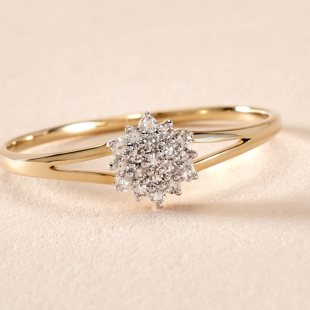 Bague Barbra Or Jaune Diamant - Bagues fiançailles Femme | Marc Orian
