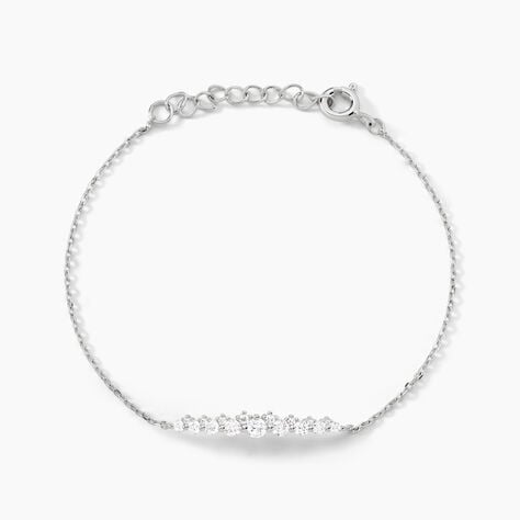 Bracelet Aliah Argent Blanc Oxyde De Zirconium - Bracelets fantaisie Femme | Marc Orian