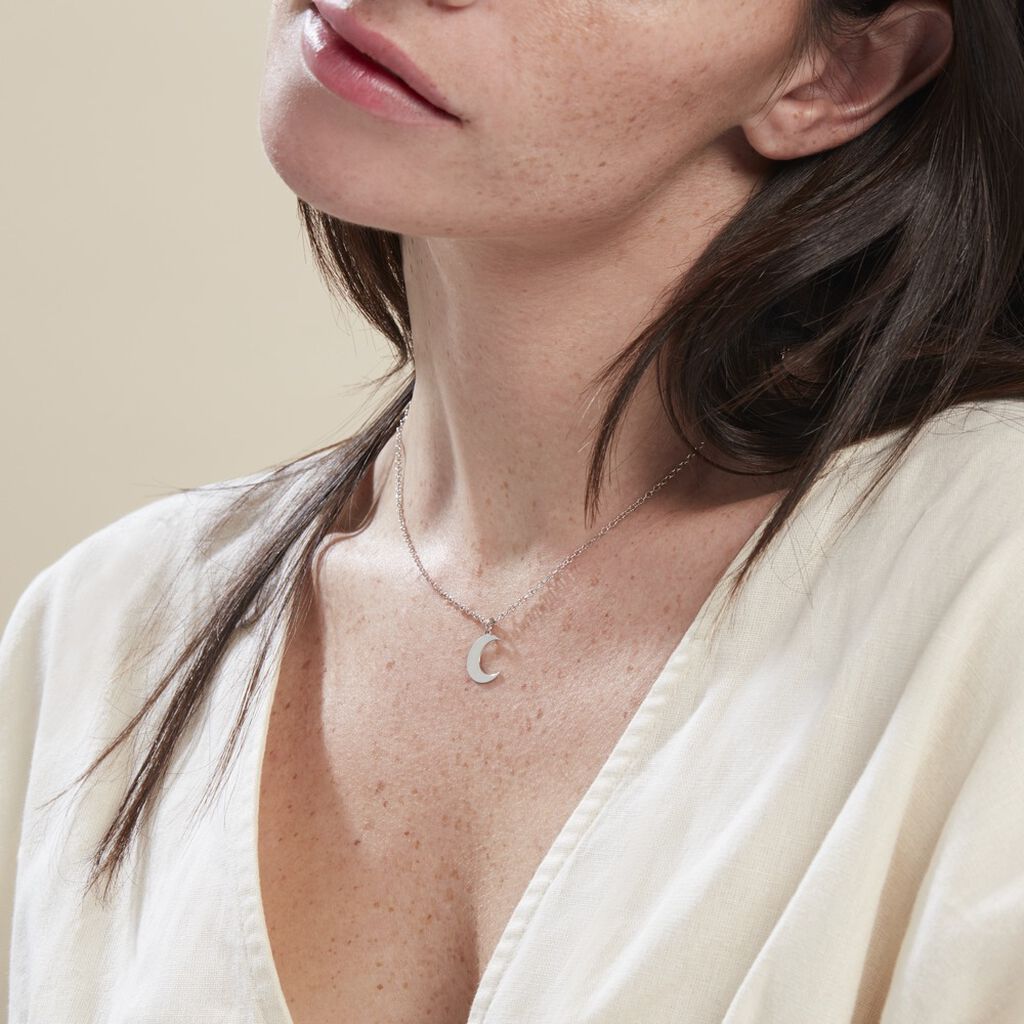 Collier Sonnie Argent Blanc - Colliers Femme | Marc Orian