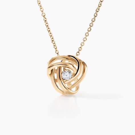 Collier Iwaki Plaqu&eacute; Or Jaune Oxyde De Zirconium - Colliers avec pierres Femme | Marc Orian