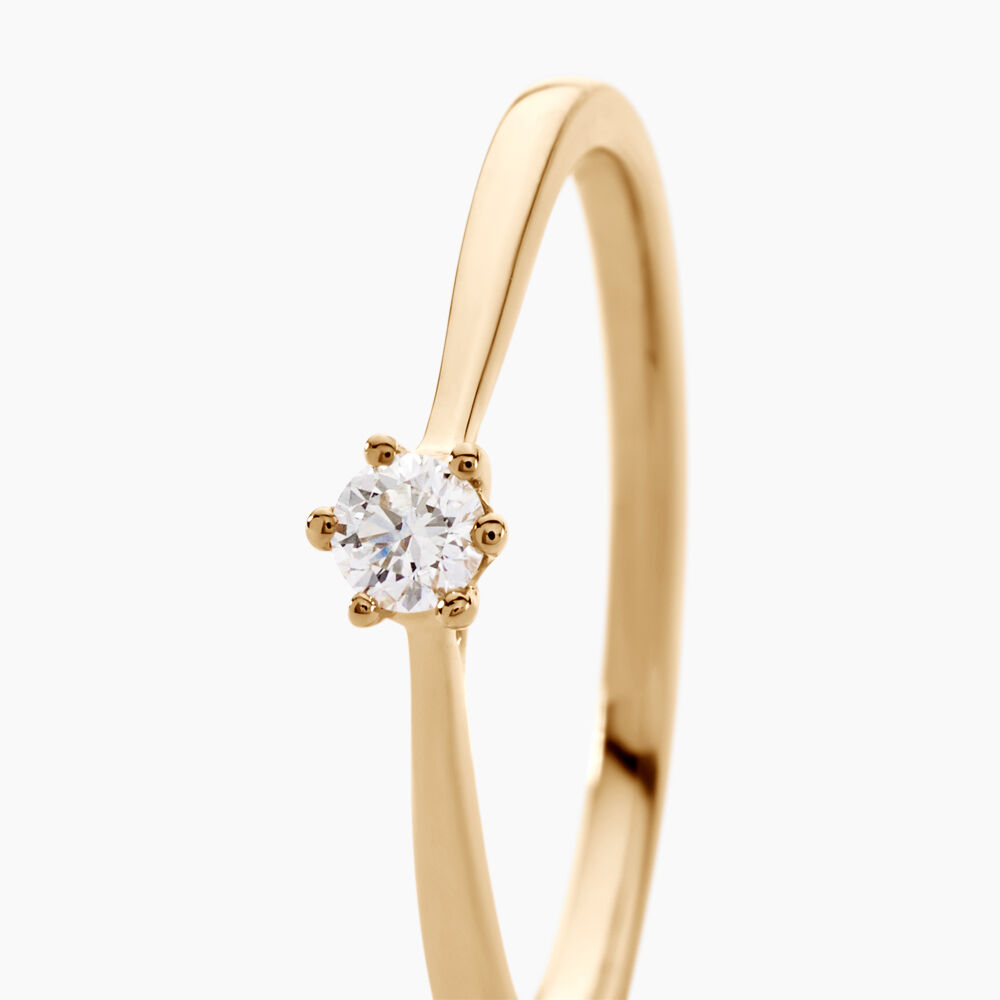 Bague Solitaire Athena Or Jaune Diamant - Solitaires Femme | Marc Orian
