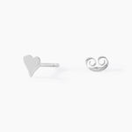 Boucles D'oreilles Puces Jeanne-fran&ccedil;oise Argent Blanc - Puces Femme | Marc Orian