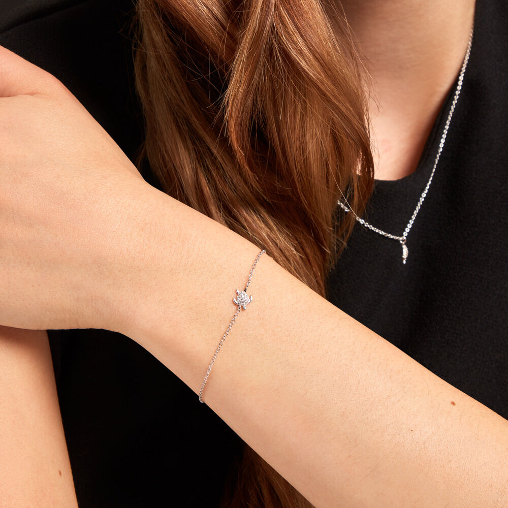 Bracelet Desert Argent Blanc Oxyde De Zirconium - Bracelets chaînes Femme | Marc Orian