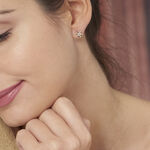 Boucles D'oreilles Puces Philine Fleur Or Jaune Oxyde De Zirconium - Puces Femme | Marc Orian