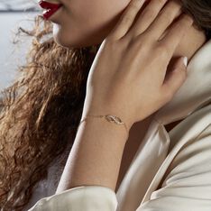 Bracelet Ishaae Plaqué Or Jaune Oxyde De Zirconium - Bracelets chaînes Femme | Marc Orian
