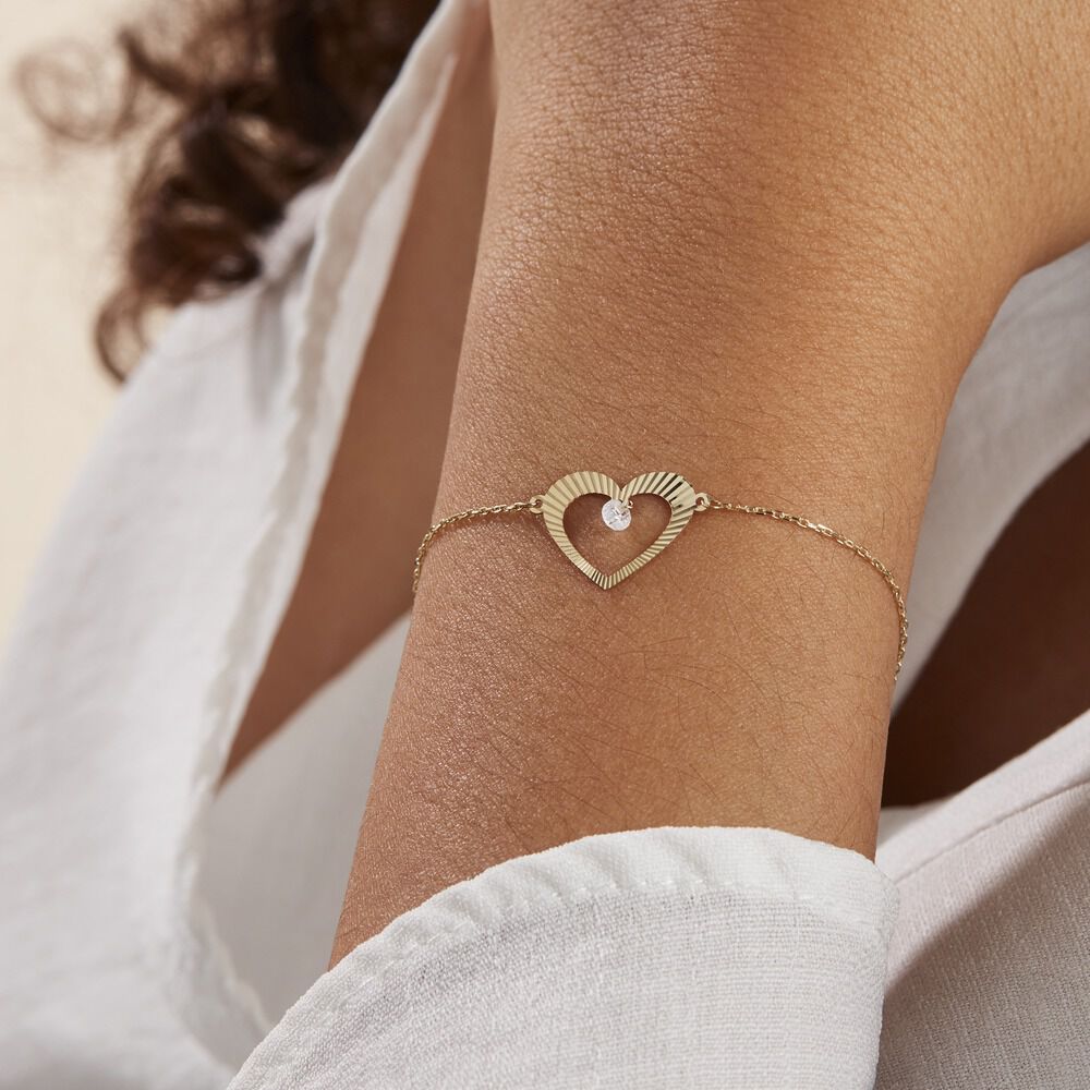 Bracelet Or Jaune Fyodor Oxyde De Zirconium - Bracelets chaînes Femme | Marc Orian