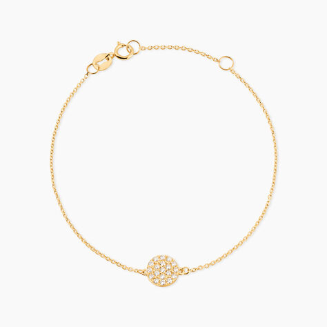Bracelet Or Jaune Burak Oxyde De Zirconium - Bracelets Medailles Femme | Marc Orian