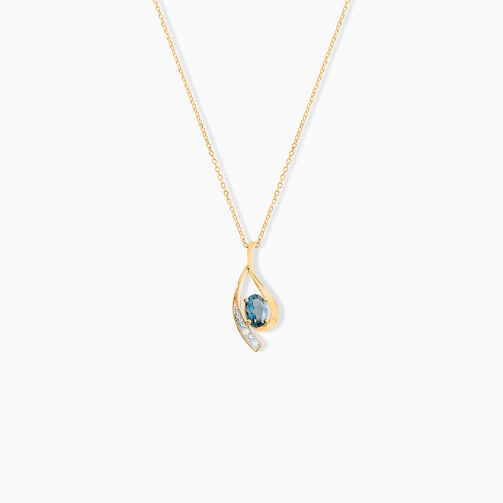 Collier Or Jaune Sagesse Topaze Oxydes De Zirconium - Colliers avec pierres Femme | Marc Orian