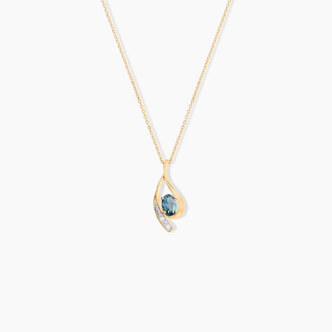 Collier Or Jaune Sagesse Topaze Oxydes De Zirconium - Colliers avec pierres Femme | Marc Orian