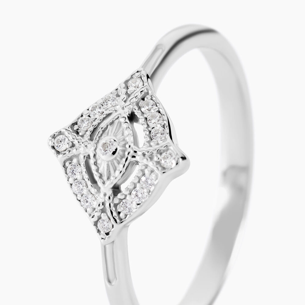 Bague Astrea Argent Blanc Oxyde De Zirconium - Bijoux fantaisie Femme | Marc Orian