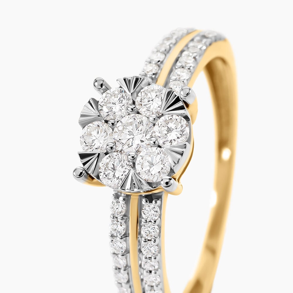 Bague Maurelius Or Jaune Diamant Synth&eacute;tique - Solitaires Femme | Marc Orian