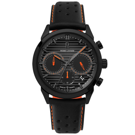 Montre Pierre Lannier Monarck Noir - Montres &eacute;tanches Homme | Marc Orian