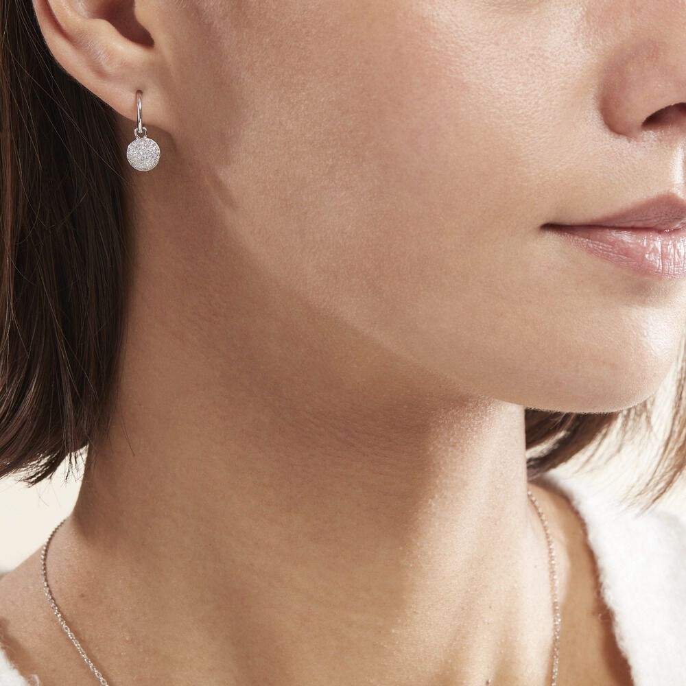 Créole Unitaire Argent Blanc Donelle Oxyde De Zirconium - Piercings d'oreilles Femme | Marc Orian