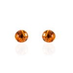 Boucles D'oreilles Puces Brunhild Argent Blanc Ambre - Puces Femme | Marc Orian