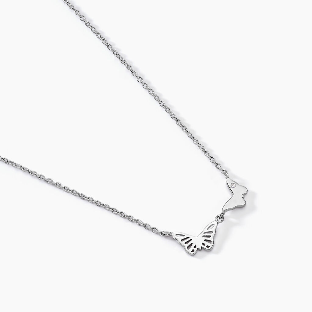 Collier Thecla Argent Blanc Oxyde De Zirconium - Colliers avec pierres Femme | Marc Orian