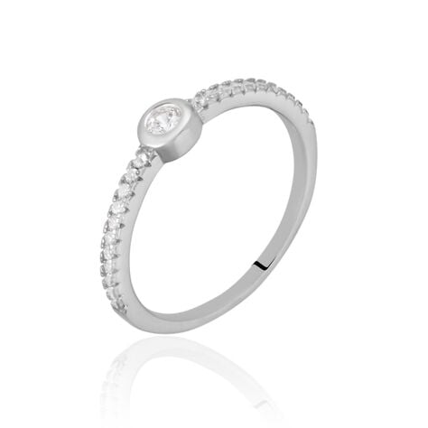 Bague Maryne Argent Blanc Oxyde De Zirconium - Solitaires Femme | Marc Orian