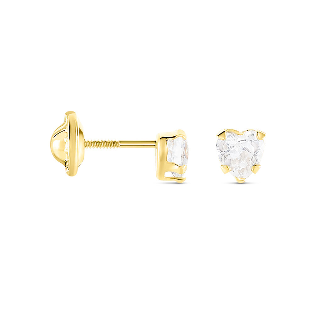 Boucles D'oreilles Puces Leidi Or Jaune Oxyde De Zirconium - Puces Famille | Marc Orian