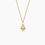 Pendentif Fatima Argent Dor&eacute; A L'Or 750/1000 - Bijoux fantaisie Femme | Marc Orian