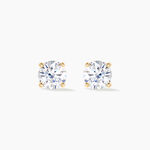 Boucles D'oreilles Puces Nilay Plaqu&eacute; Or Jaune Oxyde De Zirconium - Puces Femme | Marc Orian