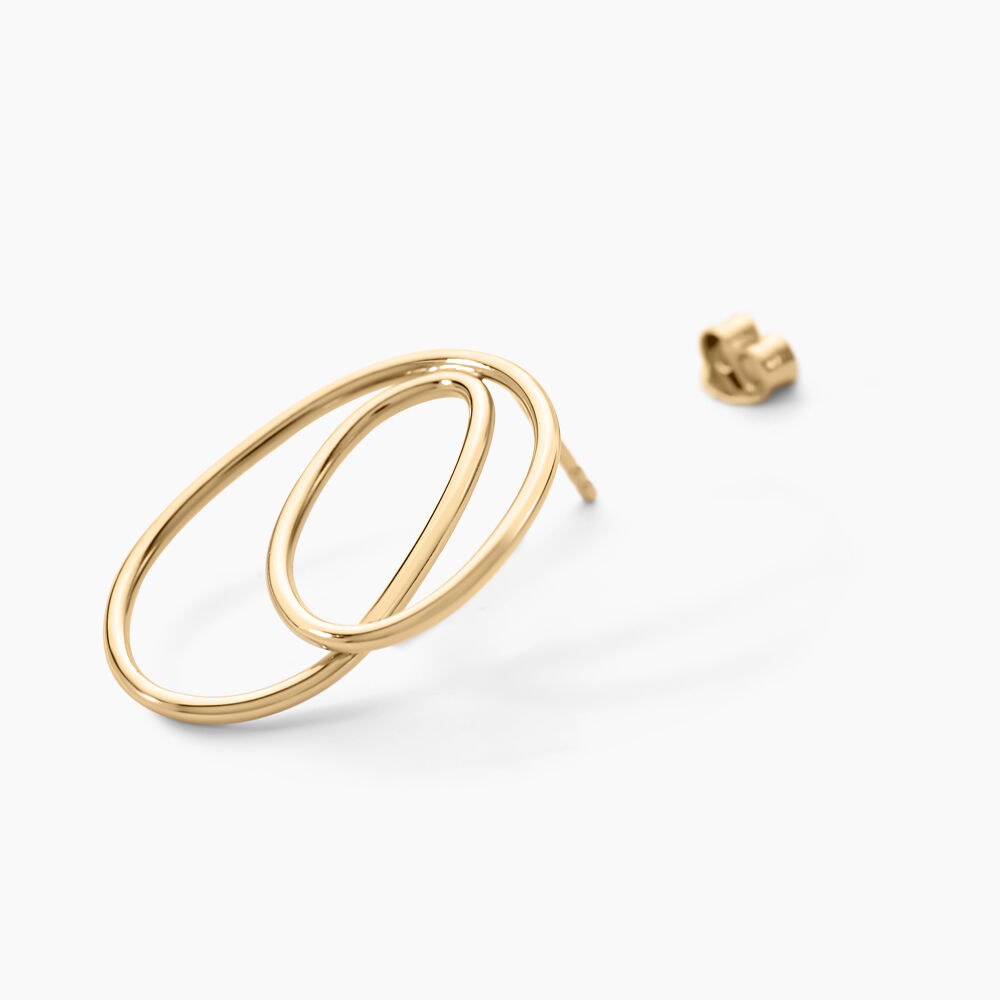 Boucles D'oreilles Pendantes Iza Plaque Or Jaune - Pendantes Femme | Marc Orian