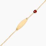 Bracelet Identit&eacute; Holden Coccinelle Or Jaune - Gourmettes Enfant | Marc Orian