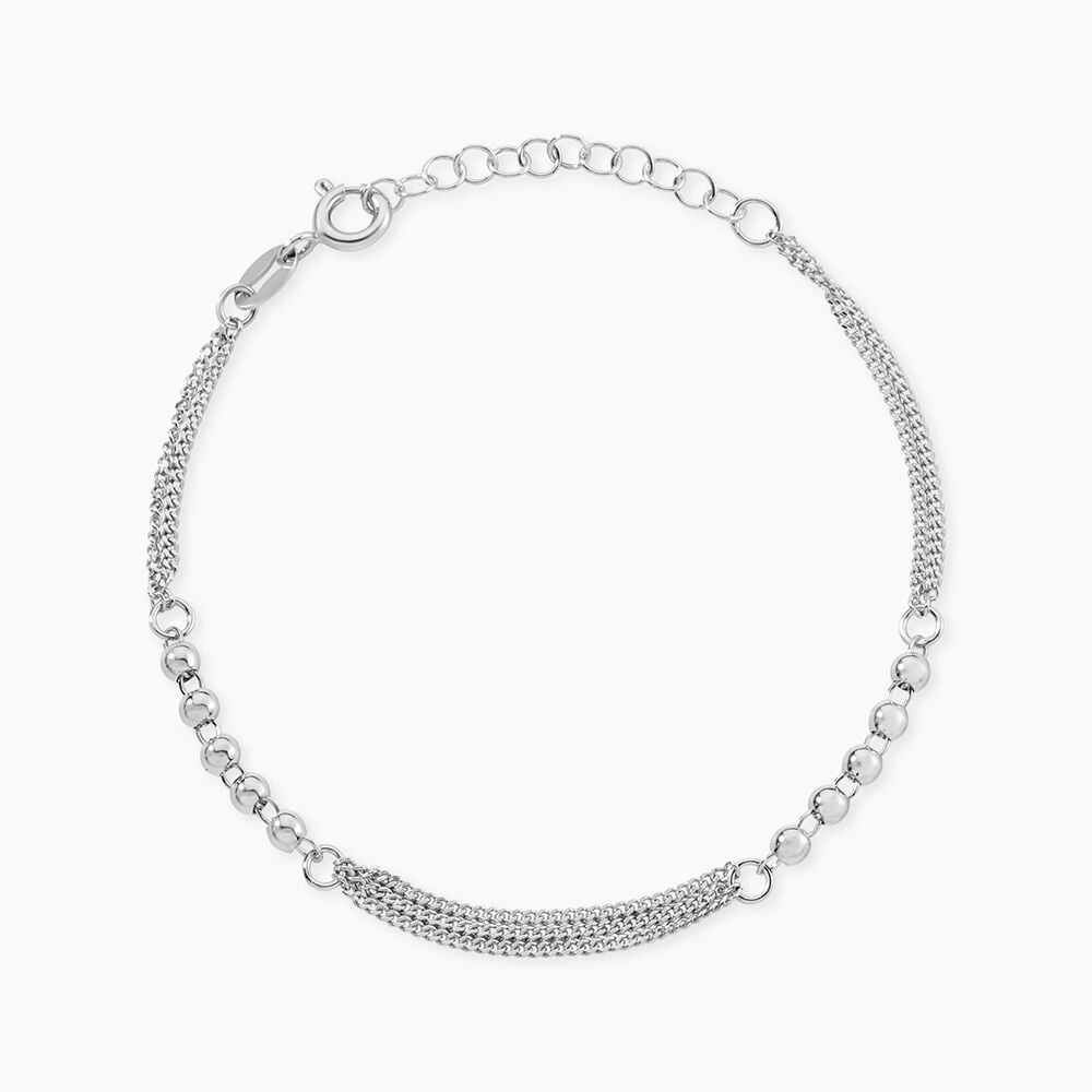Bracelet Melodie Argent Blanc - Bracelets chaînes Femme | Marc Orian
