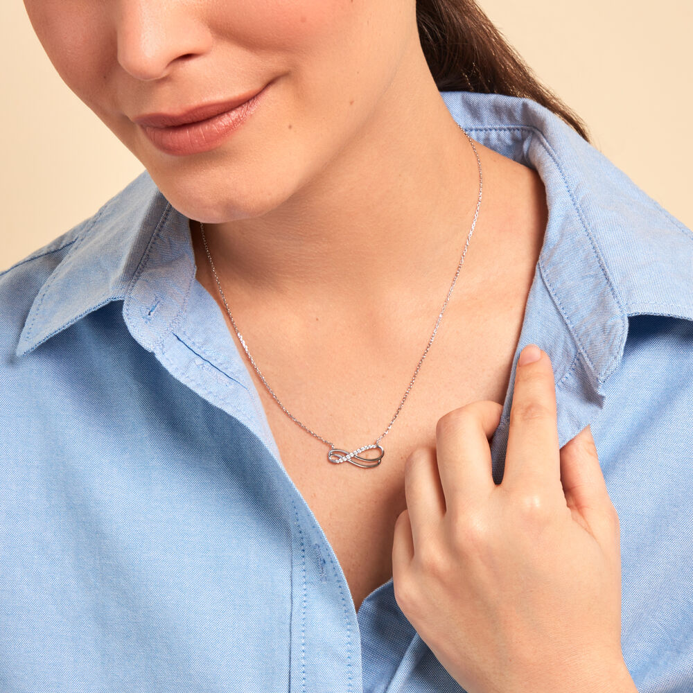 Collier Lylou Argent Blanc Oxyde De Zirconium - Colliers avec pierres Femme | Marc Orian