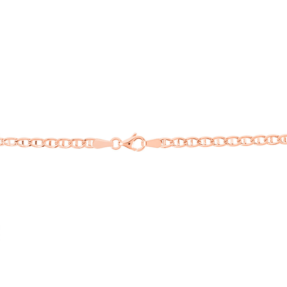 Collier Capucin Or Rose Maille Marine Plate - Chaines Femme | Marc Orian