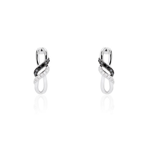 Boucles D'oreilles Puces Aline Or Blanc Diamant - Puces Femme | Marc Orian