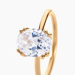 Bague Solitaire Plaqu&eacute; Or Liber Oxyde De Zirconium - Bijoux fantaisie Femme | Marc Orian