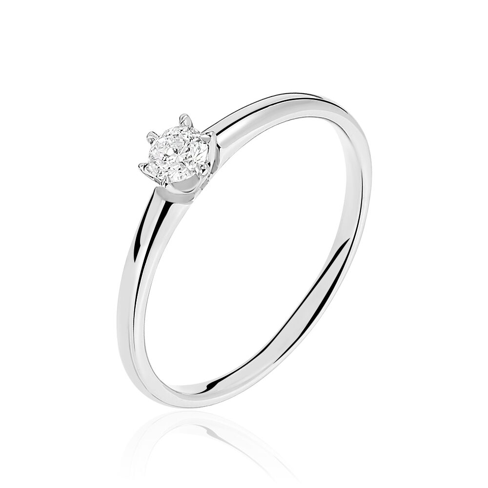 Bague Solitaire Ihsane Or Blanc Diamant - Solitaires Femme | Marc Orian