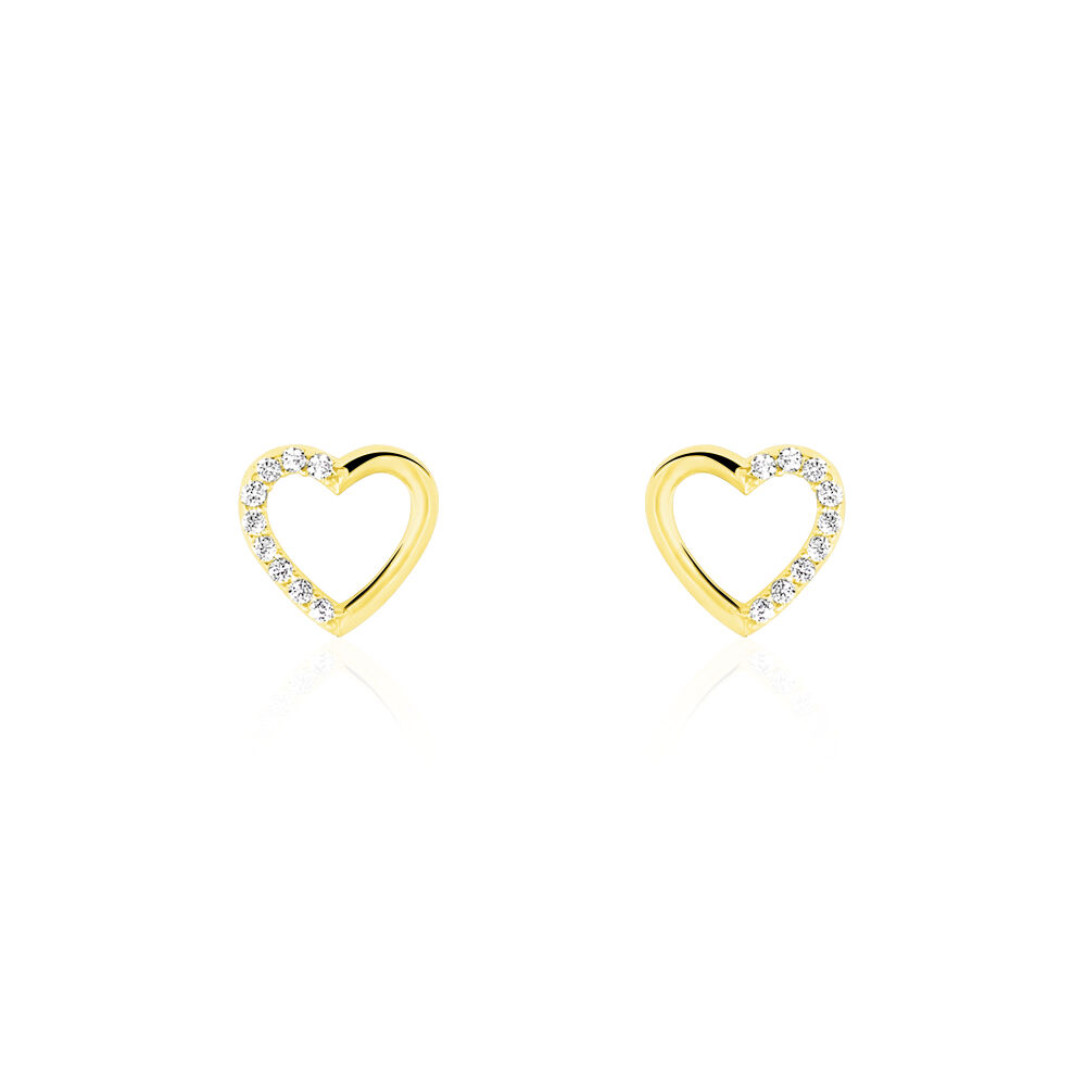Boucles D'oreilles Puces Daria Cœur 6 Or Jaune - Pendantes Femme | Marc Orian