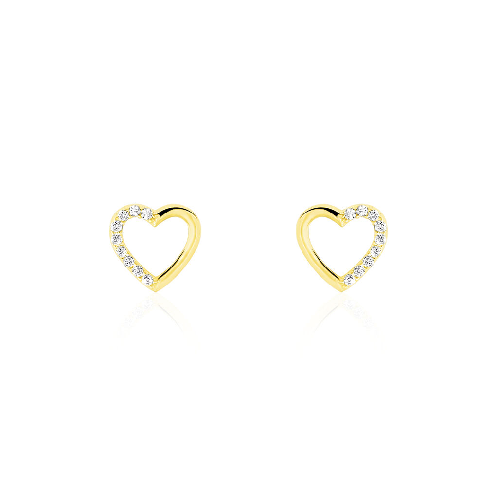 Boucles D'oreilles Puces Daria Cœur 6 Or Jaune - Pendantes Femme | Marc Orian