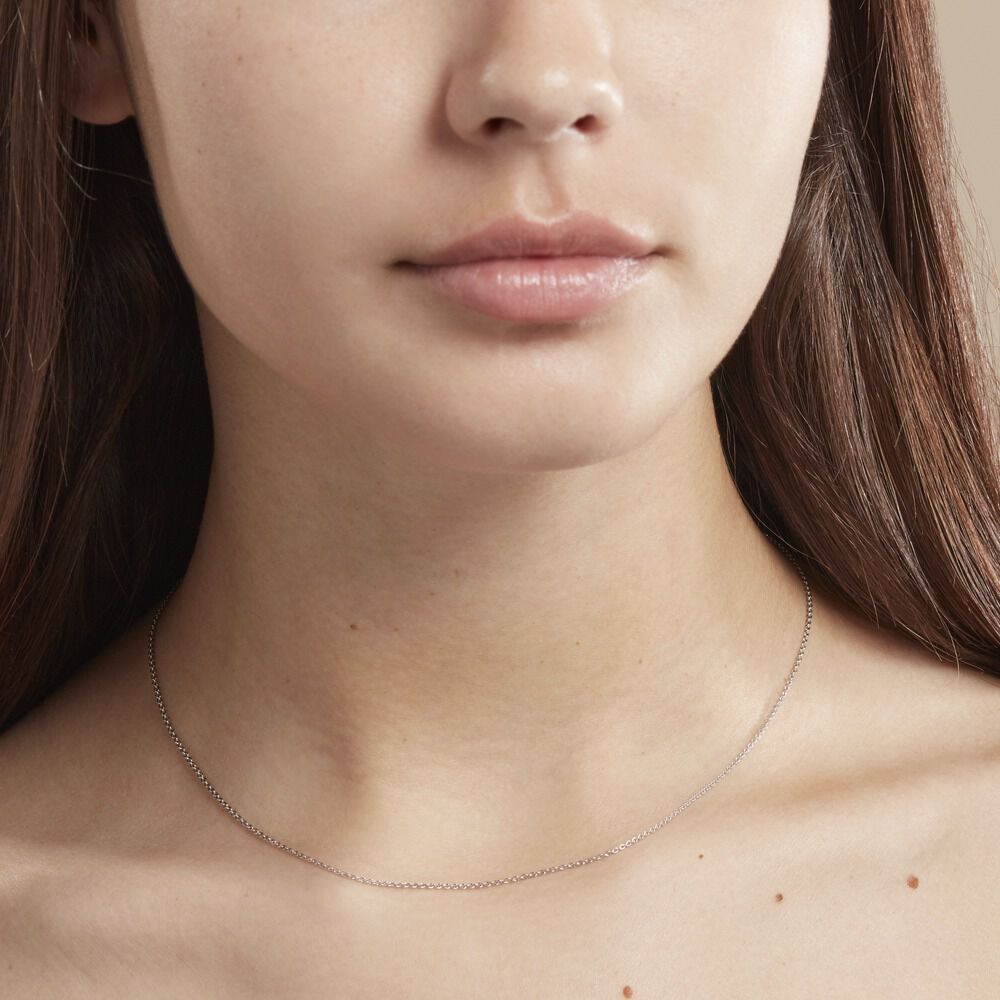 Chaîne Ilda Maille Forçat Limee Or Blanc - Chaines Femme | Marc Orian