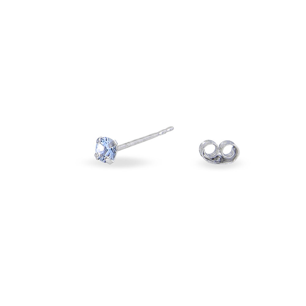 Boucles D'oreilles Puces Daria Or Blanc Oxyde De Zirconium - Puces Femme | Marc Orian