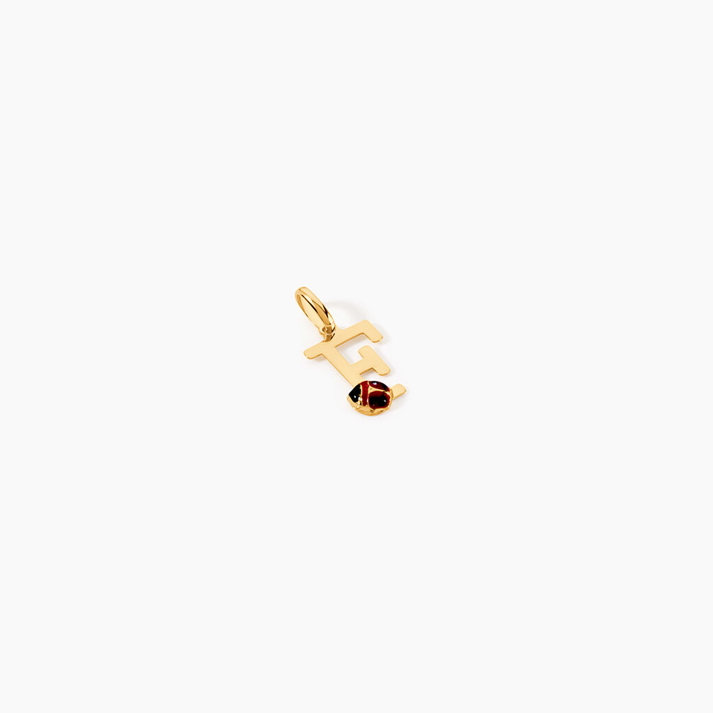 Pendentif Helidie Coccinelle Lettre Or Jaune - Pendentifs Enfant | Marc Orian