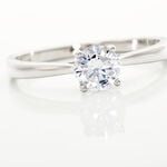 Bague Solitaire Rio Argent Blanc Oxyde De Zirconium - Bijoux fantaisie Femme | Marc Orian