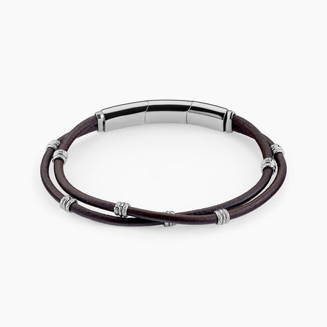 Bracelet Cuir De Vache Marron - Bracelets cuir Homme | Marc Orian