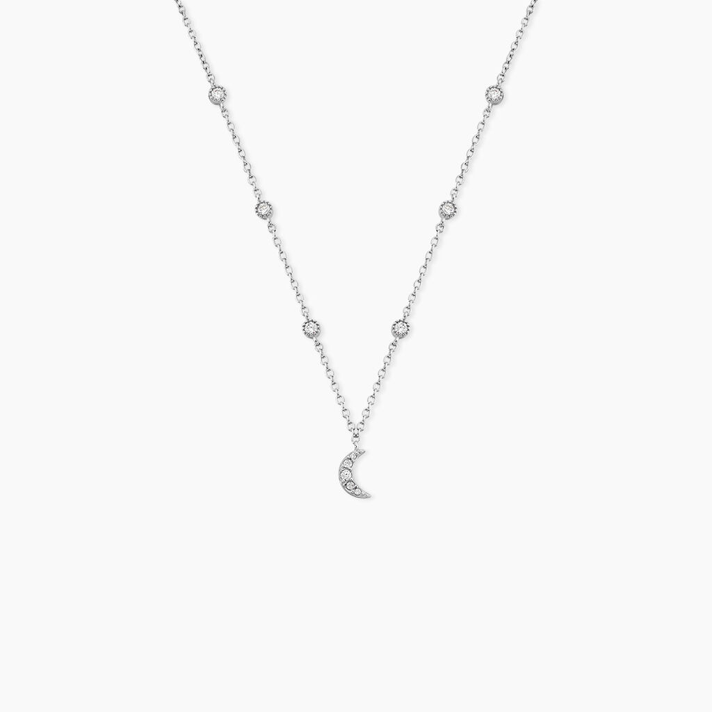 Collier Astria Argent Blanc Oxyde De Zirconium - Colliers avec pierres Femme | Marc Orian
