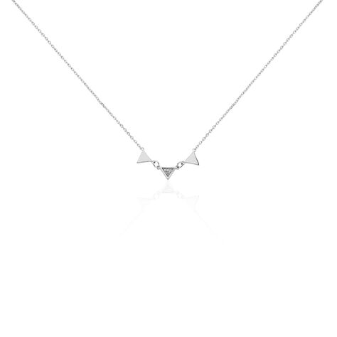 Collier Bartoumieu Argent Blanc Oxyde De Zirconium - Colliers avec pierres Femme | Marc Orian