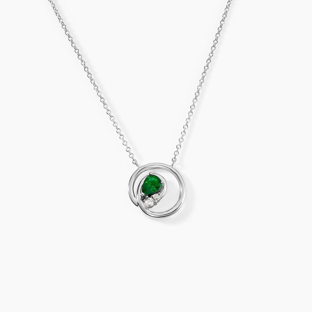 Collier Romea Argent Blanc Oxyde De Zirconium - Colliers avec pierres Femme | Marc Orian